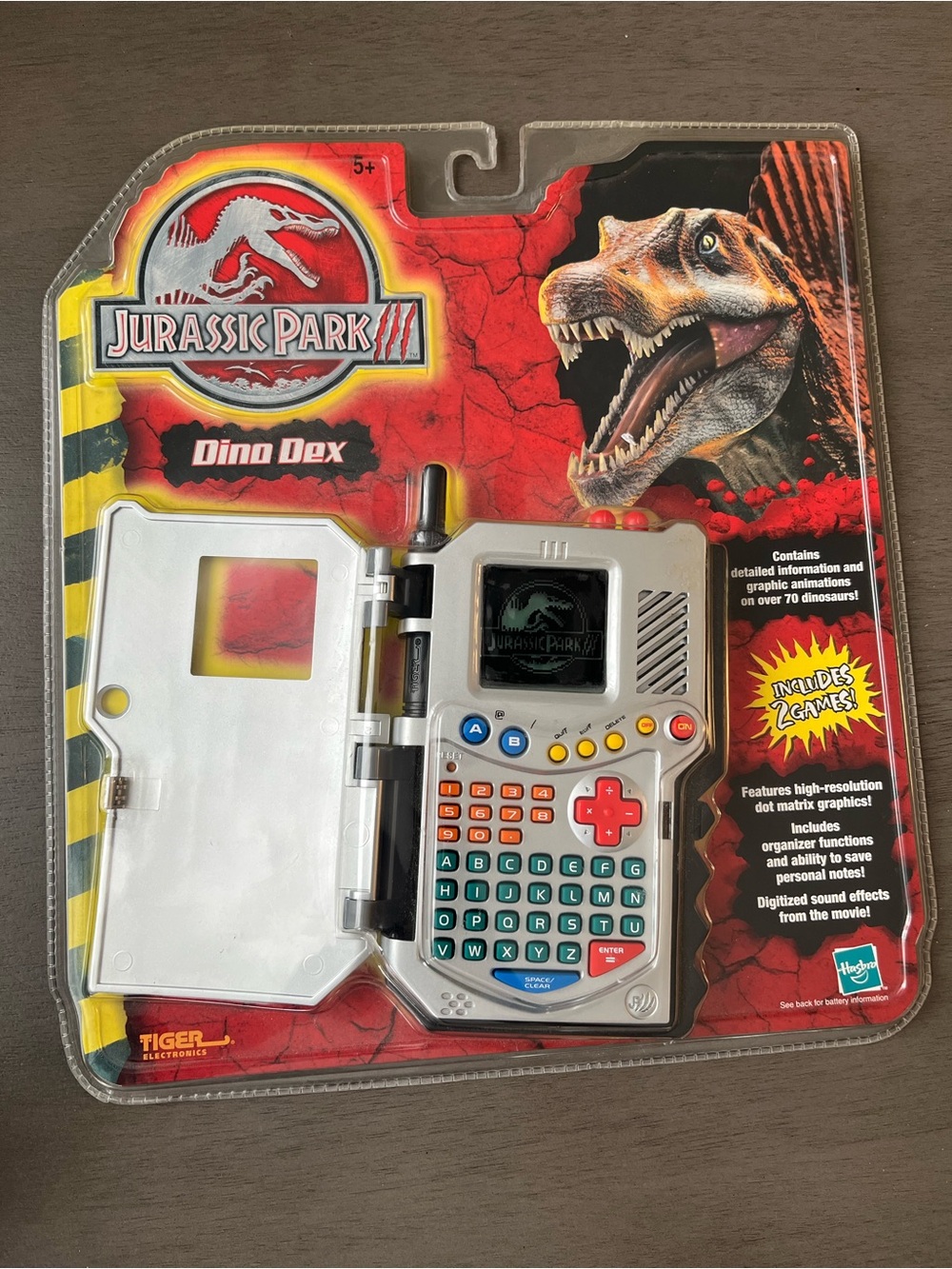 2001 Jurassic Park Dino Dex Electronic Game - Silver